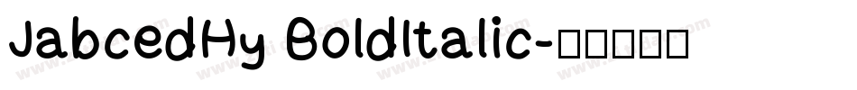 JabcedHy BoldItalic字体转换